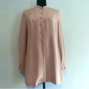 100% Silk Blouse with Knotted Silk Buttons